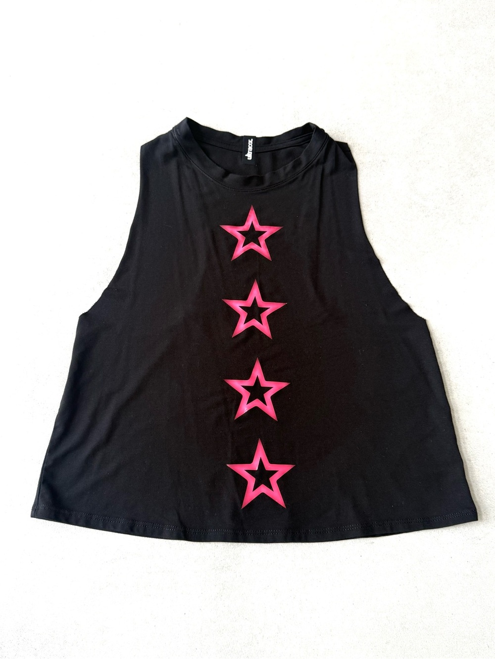 ULTRACOR KO tank top black w/ neon pink stars M